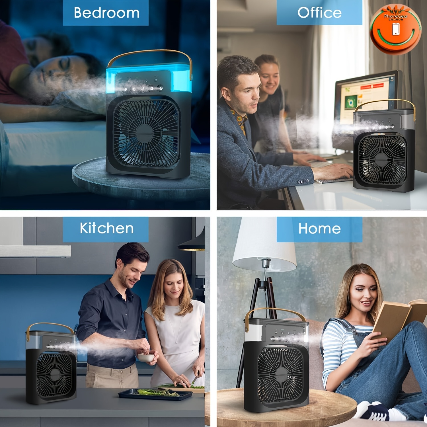 multifunctional high   wind cooling fan size 16 2cm x 7 7cm   2cm this fan is   home office outdoor use and more with its powerful airflow and   it offers multiple wind speed settings to   choose   size according to your needs providing a cooling experience portable design with carrying handle for   details 4