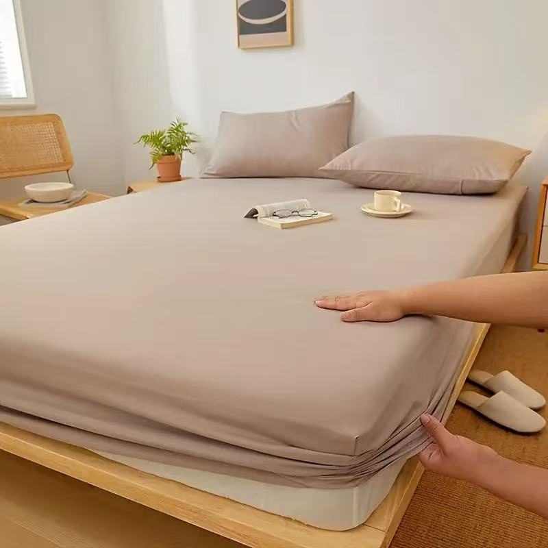 TEMU 1pc Soft Breathable Fitted Sheet Cloudsoft Mattress Cover, Deep-pocket Snugfit, Wrinkle-resistant Pet-friendly Fabric, Machine-wash Quick-dry,