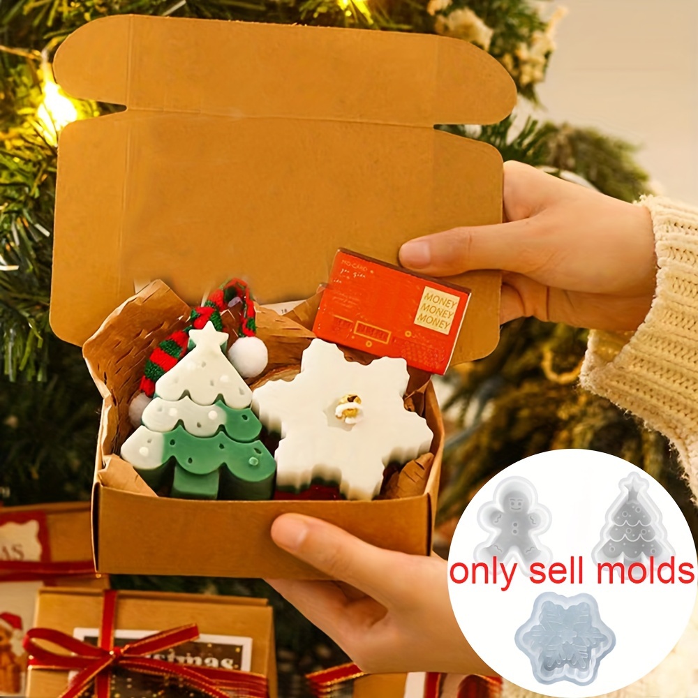 Set 5 Stampini In Silicone Per Candele A Forma Di Albero Di Natale, Kit Fai Da Te Per Decorazioni Fai-da-te - 2