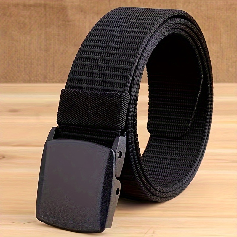 Image of Non Metallic Plastic Casual Outdoor Belt Outdoor Sports Belt Unisex Belt Without Metal Check Belt