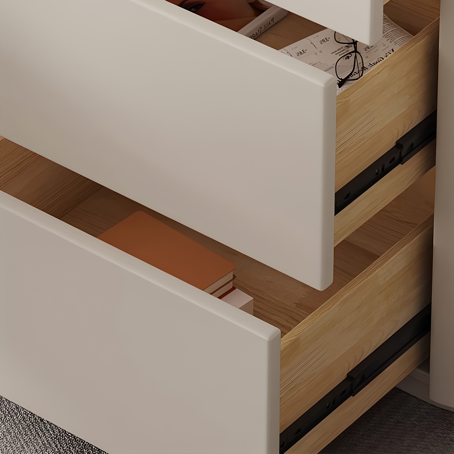 70 86 home office study desk with drawer storage walnut wood minimalist desk wide desktop for study suitable for bedroom study room Product details 1