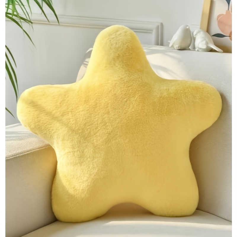 TEMU Almohada de Color Sólido con Forma de Estrella de Cara, Disponible en Múltiples Colores, Cojín para Sofá, Decoración para el Hogar, Ideal para ,