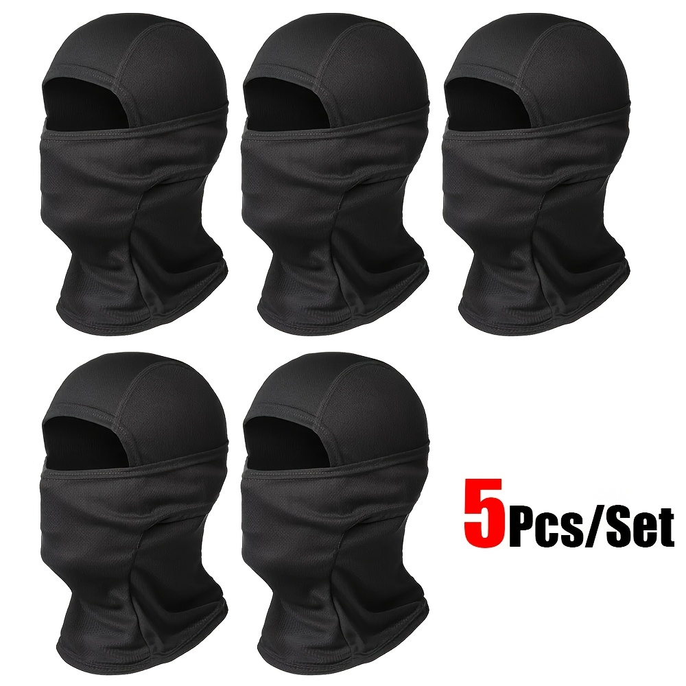 TEMU 5pcs Unisex Breathable Sunscreen Mask, Suitable For Outdoor Sports, Running, Hiking, Fishing, Skiing, Cycling Multi-functional Headscarf Neck ,