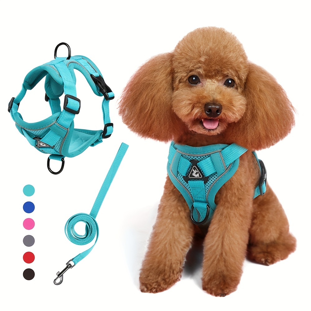 

Adjustable Reflective Dog Harness, Soft Breathable Fabric, Suitable For Small To Medium Dogs, Leash Attachment, Multiple Colors