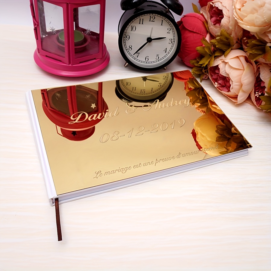 TEMU Couverture de Personnalisable Livre Horizontal X015, Couverture de en Acrylique Personnalisée, 25*18cm (10in*7in), Pages Intérieures Blanches,