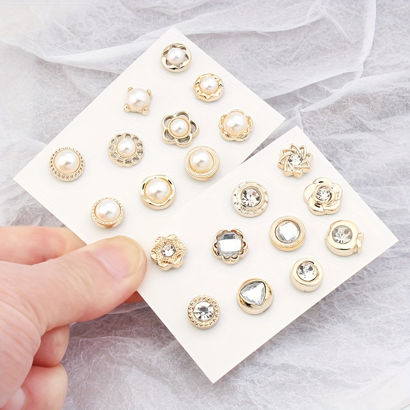 

20-pack Mini White Enamel Brooch Buttons, Metal Safety Pin Shawl Clips, Cardigan Collar Pins For Women's Shirt, Sweater, Dress, And Jacket Decoration