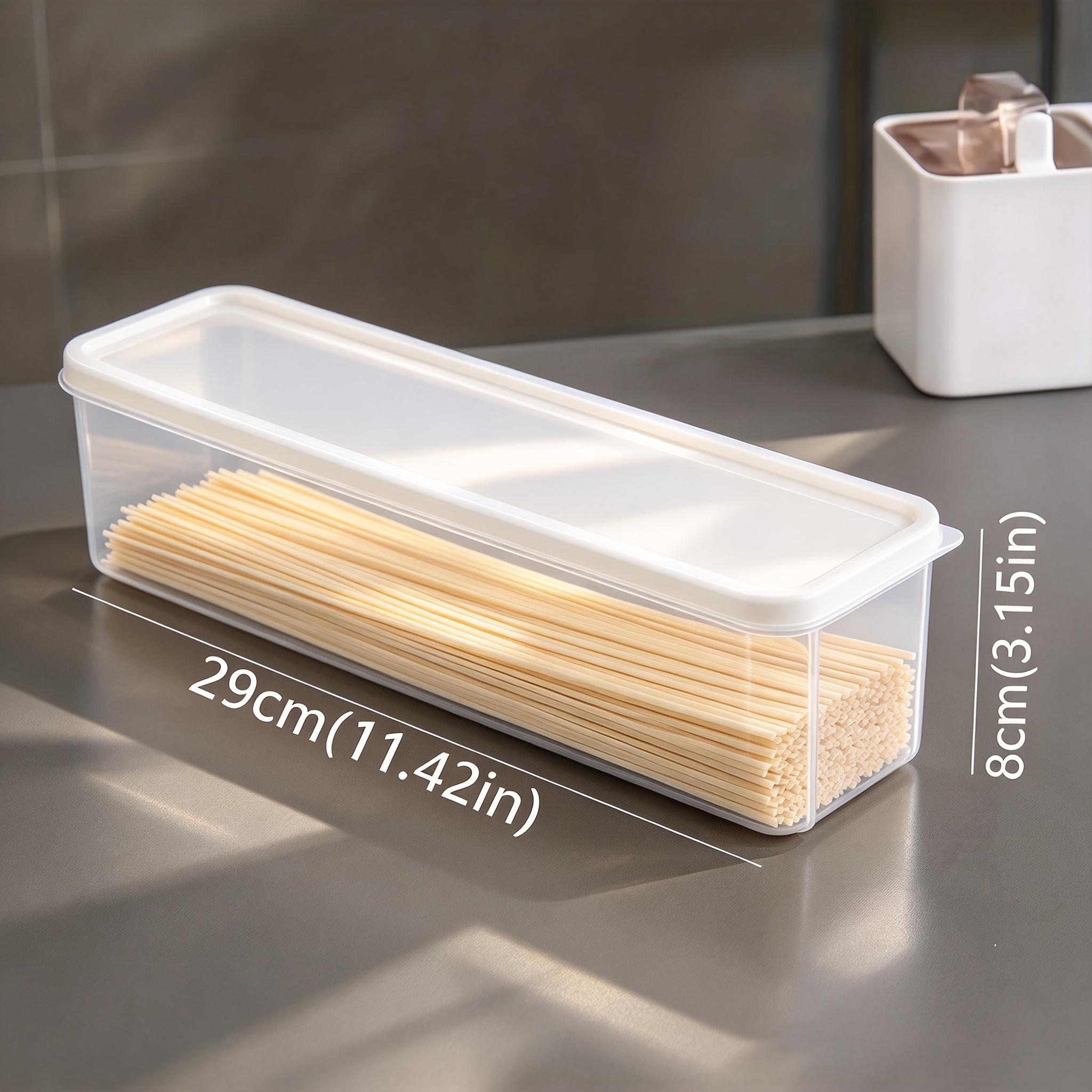 TEMU Récipient de rangement pour pâtes avec couvercle suspendu, boîte alimentaire étanche et robuste pour restaurants, commercial et cuisines