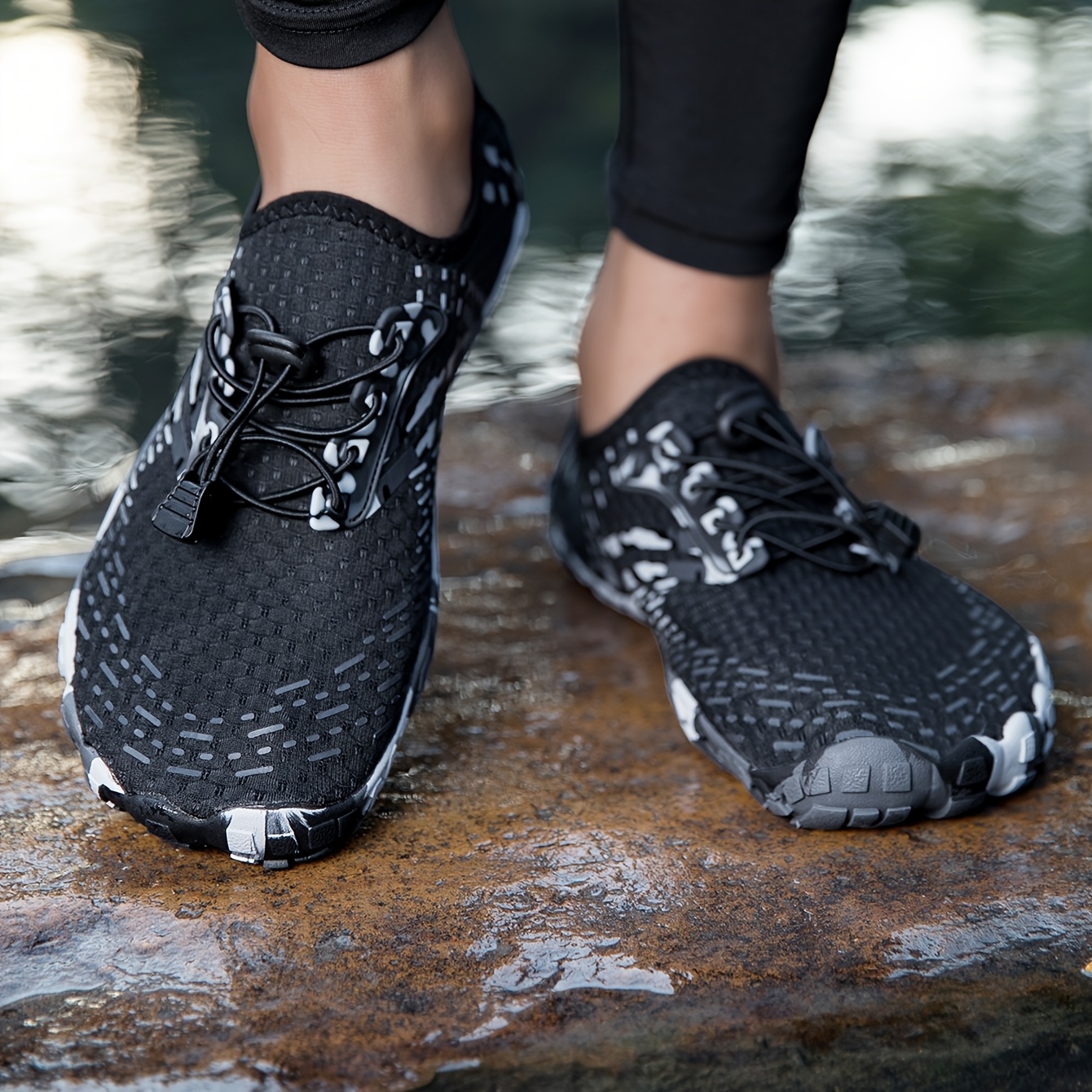 TEMU Women's Minimalist Barefoot Shoes With Wide Toe Box For Exercise, Cross Training, Walking, Hiking, And Water Activities