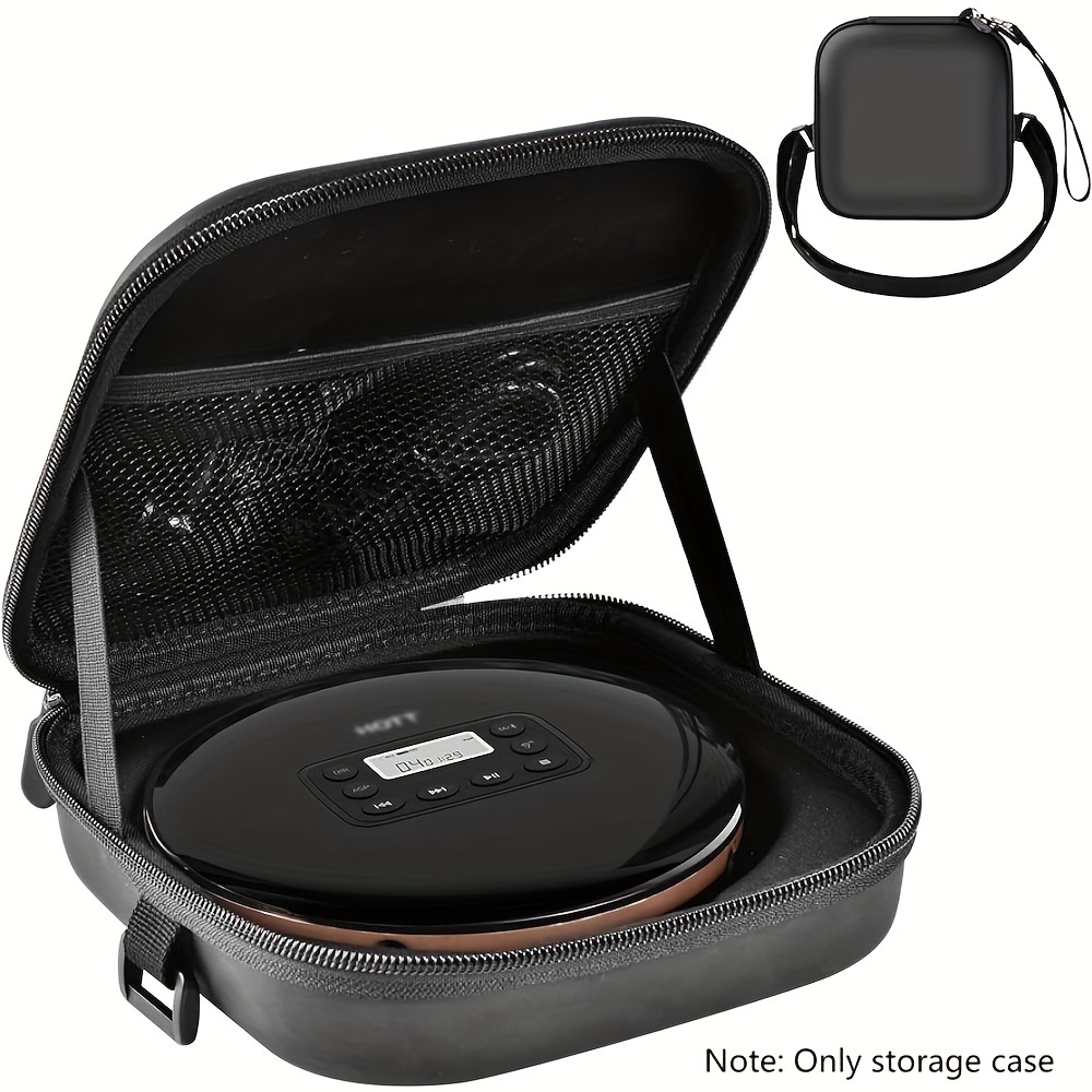 

Portable Cd Player Case For Personal Disc Player, Travel Carrying Holder For Earphone And Usb Cable Accessories, Black-box Only