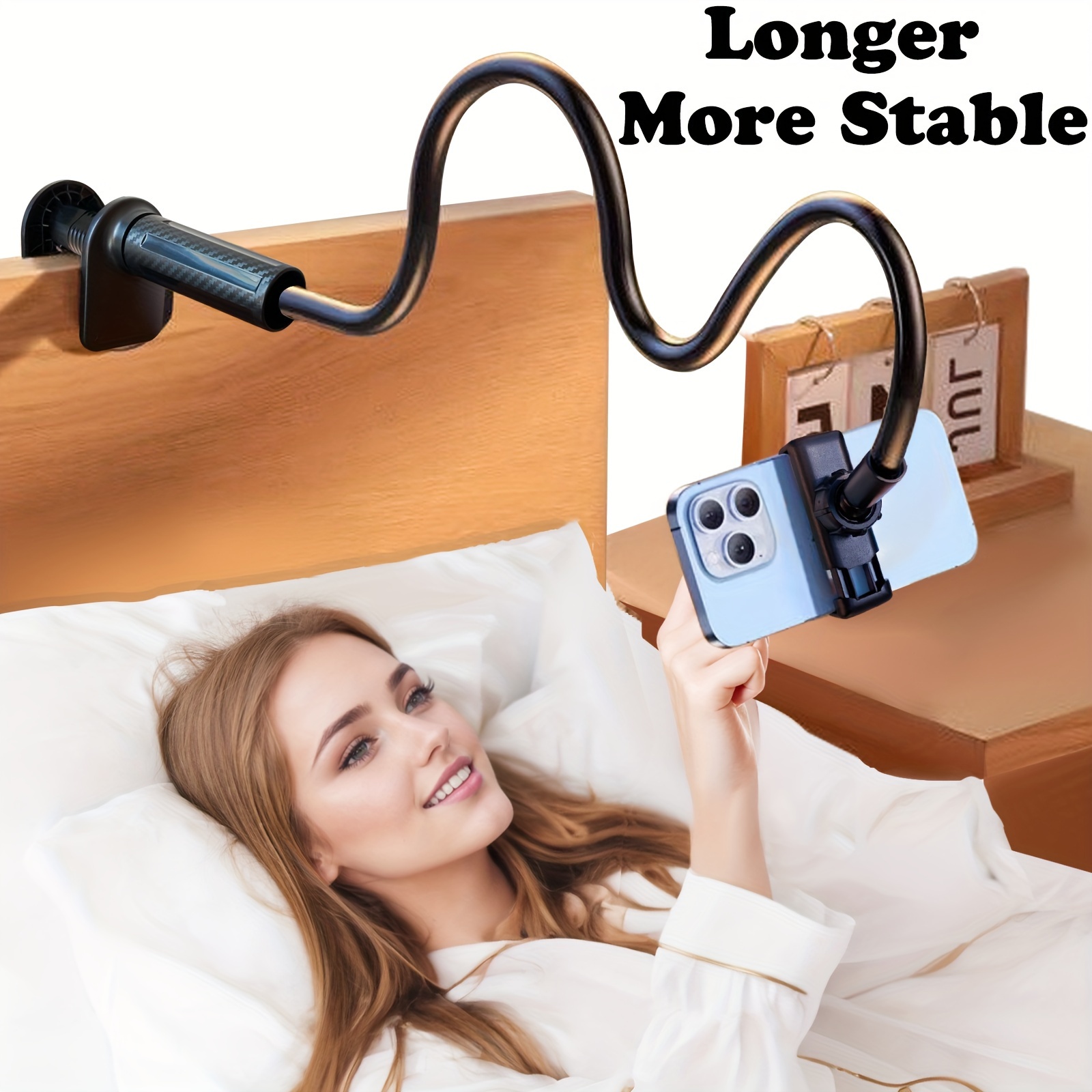 

1 Upgraded And 100cm (39.37in) Phone Bedside , Phone . 360° Rotating Long Arm Bedside Table Phone . Phone For , Learning, , Photography And Live . Christmas , For , For Girlfriend,