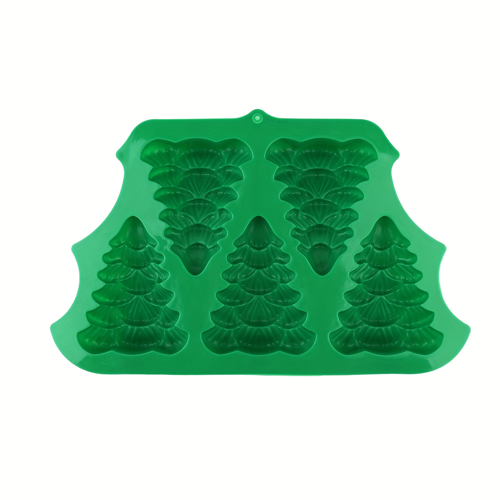 Image of 1pack Silicone Christmas Tree Cake Mold, Thick Silicone Mold Christmas Tree Mold, Non Stick Green Baking Cake Mold, Used To Make , Candles, Desserts, Mousse