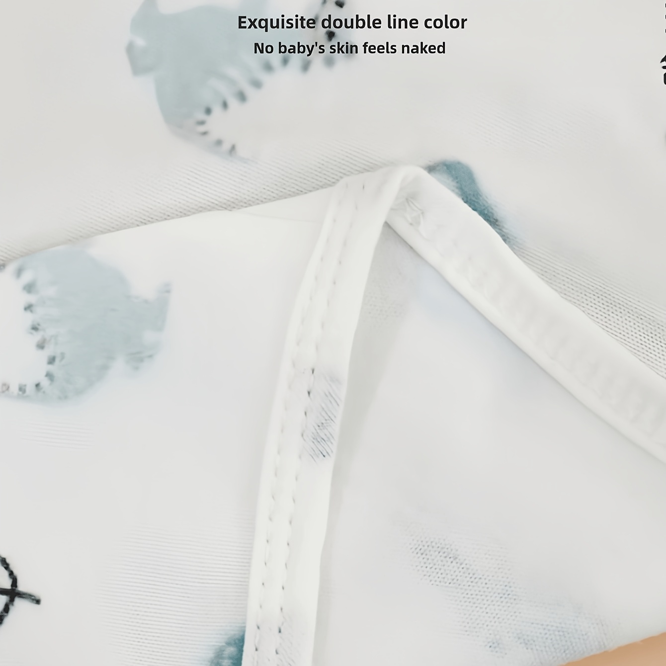 1pc Baby Swaddle Blanket, Adhesive Design 100% Polyester Fiber Material Soft And Skin-Friendly, Suitable for 0-2 Year Olds, Newborn Essential