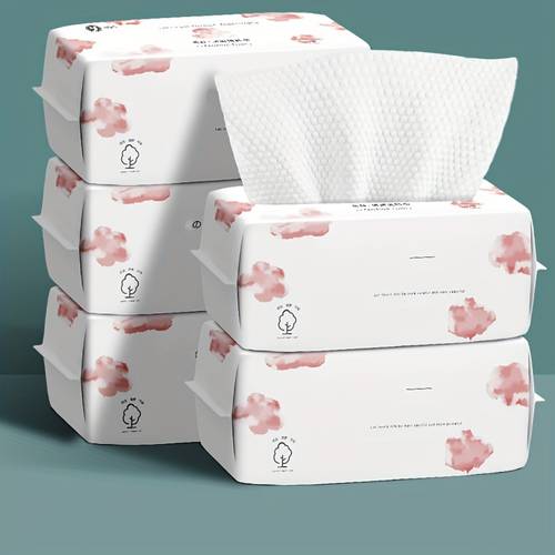 100pcs pearl texture face towels makeup remover cleansing towels disposable towels dry and wet dual use makeup tools