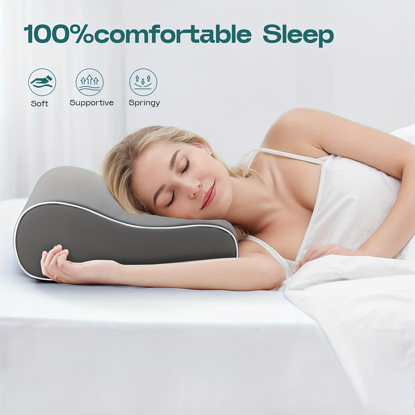 NITETRONIC Orthopedisch kussen, hoofdkussen met warmtetherapie