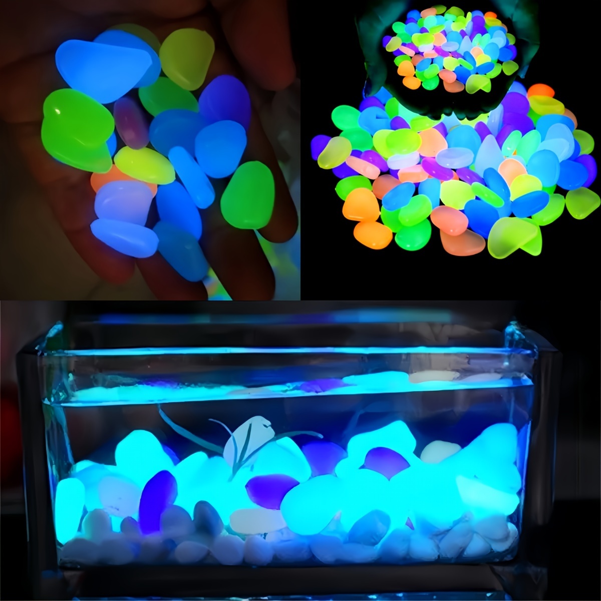 2000pcs/pack Sabbia Luminosa Giardinaggio Acquario Paesaggistica  Fluorescente Sabbia Piccola Ghiaia Vaso Clessidra Sabbia Luminosa  Particelle Fluorescenti 50g, Risparmia Di Più Con Le Offerte Di