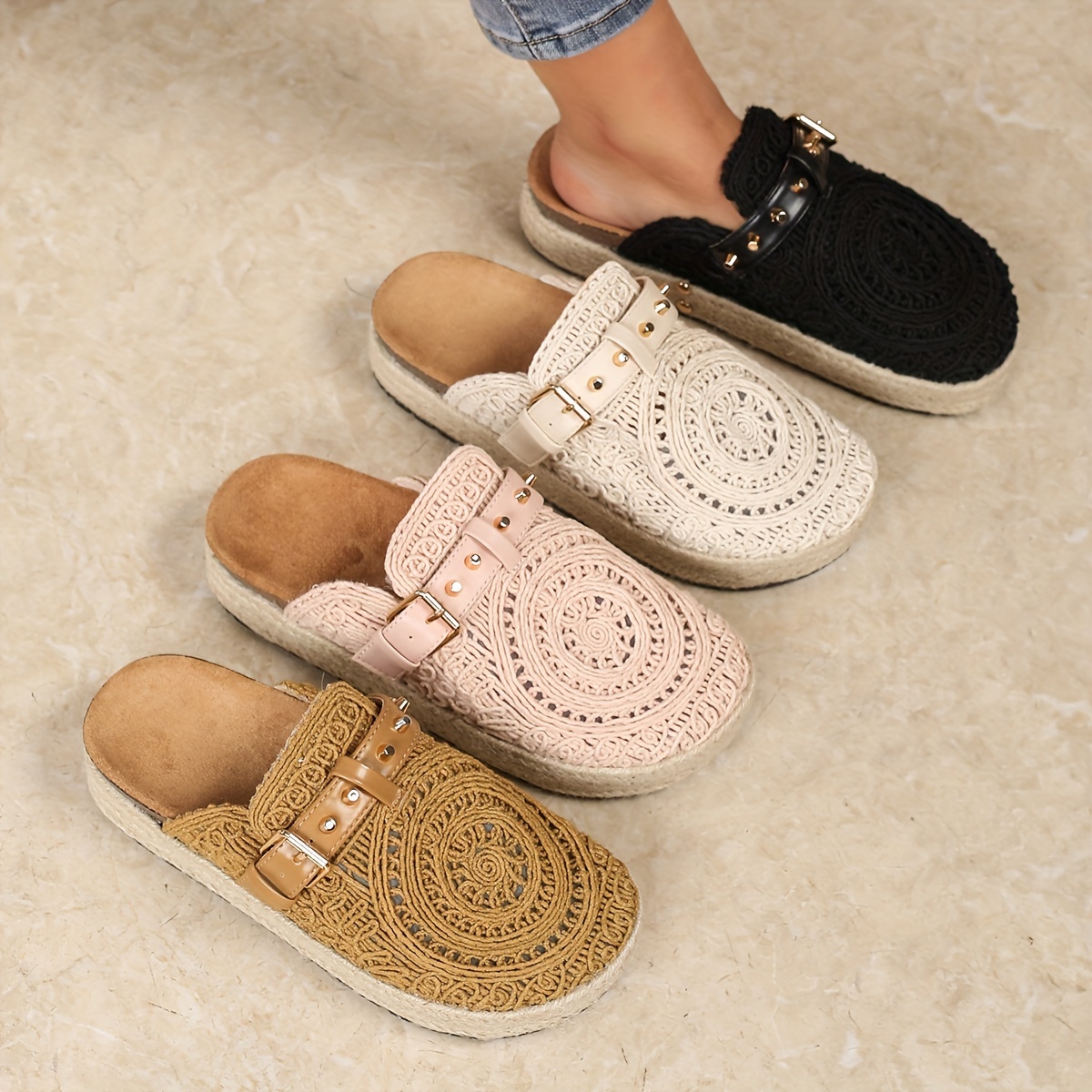 crochet shoes sold on Temu United States