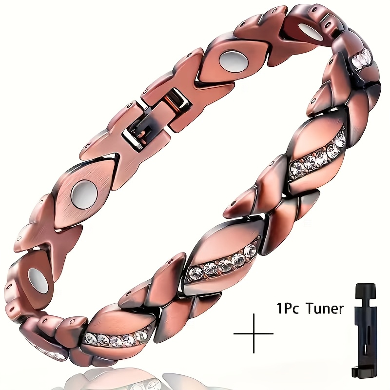 Women's Super Magnetic Bracelet with Crystals, Valentine's Gift
