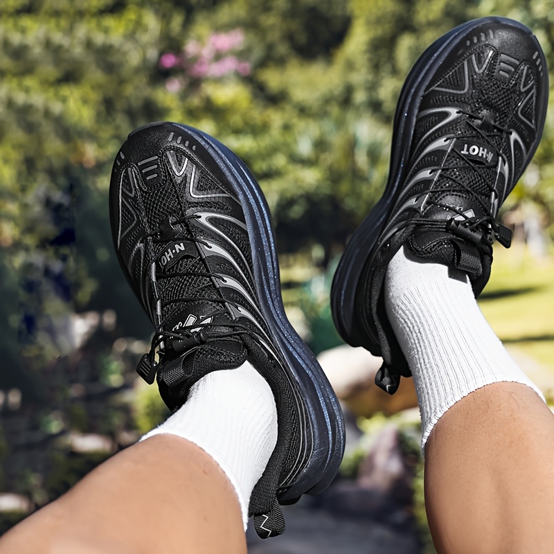 Men's Lightweight Slip-On Sneakers Suitable for Running, Hiking & Gym - Breathable Mesh Low-Top Laceless Shoes with Stability Sole, Non-Slip Traction for Indoor/Outdoor Training, Large Sizes Available for Commuting & Track Field Use