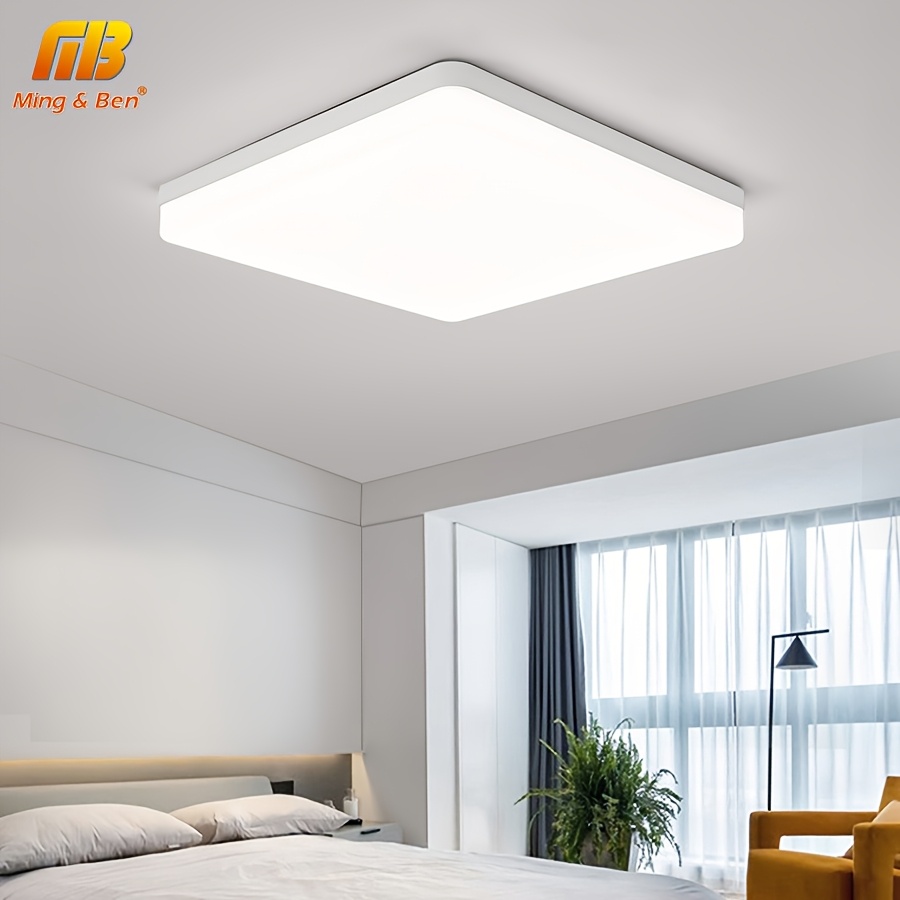 

&ben Led Ceiling Light, 16w Warm/cold White, Semi Flush Mount, Ac -240v, Plastic Shade, Hard-wired, No Battery, Installation Hardware Included, For Bedroom, Living Room, Kitchen Decor