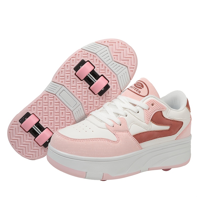 adult   shoes for students and teens sneakers with wheels for four wheel roller shoes with removable wheels