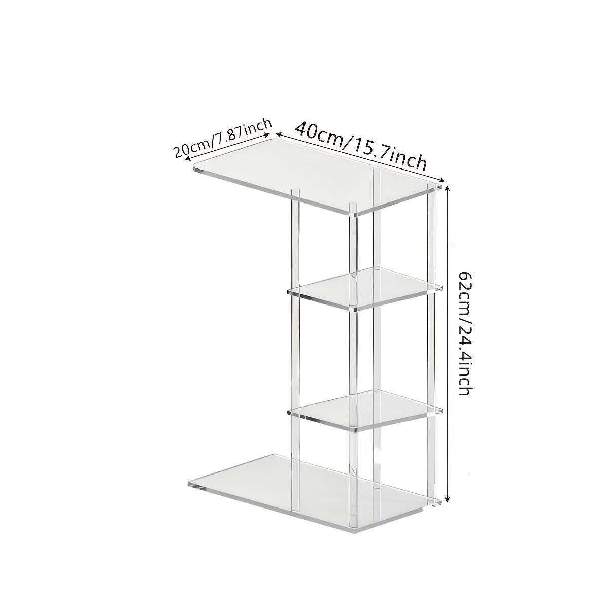 TEMU Table d'appoint de C, table basse salon, table de chevet, table d'appoint coulissante pour canapé, plateau TV pour chambre à coucher, convient