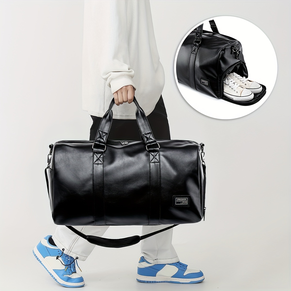 

Men's Large Capacity Minimalist Travel Bag, Crossbody And Handheld Luggage Bag, Sports And Gym Bag.