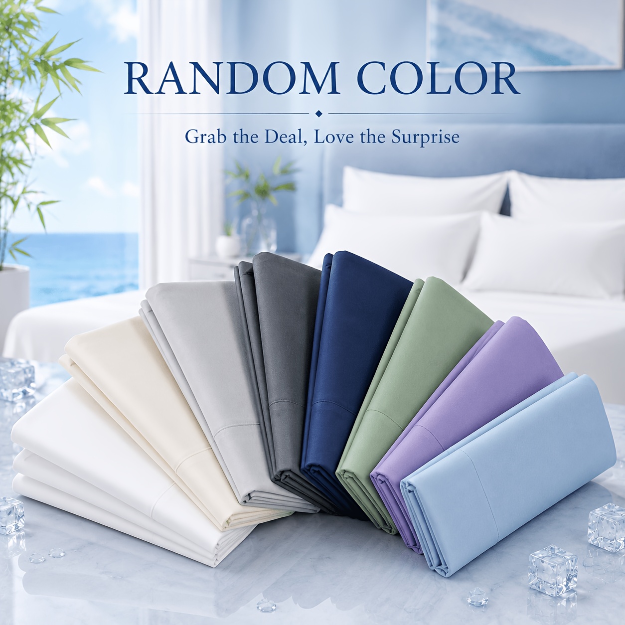 TEMU Hotel Bamboo Sheet Set - 4/6pcs - Kids Room King Sheets, Twin, Full And Queen - Fitted Sheet, Flat Sheet And Pillowcases - Wrinkle And Shrink