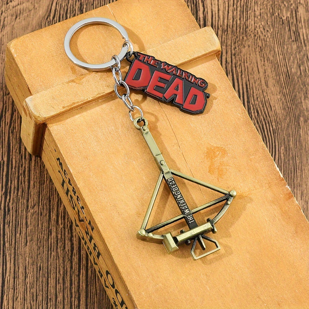 

1pc Retro Men's Letter Bow And Arrow Keychain, Metal Weapon Key Chain Ornament, Suitable For