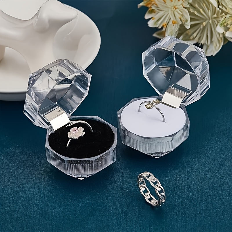 27pcs Crystal Clear Acrylic Jewelry Gift Boxes with Foam Insert