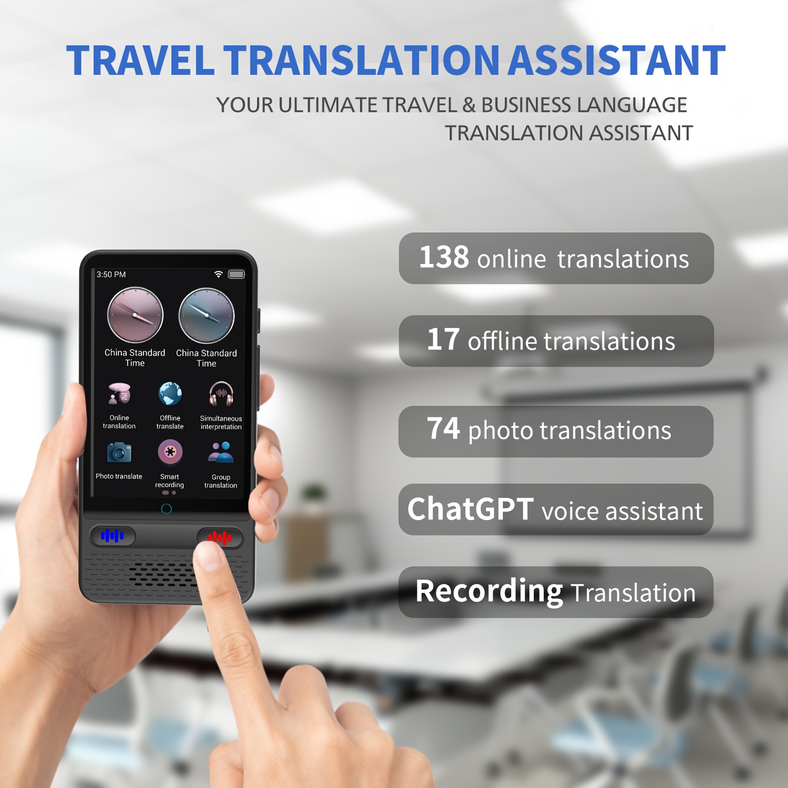 Real-time Voice Translator 138 Language - Real-Time Two-Way Voice