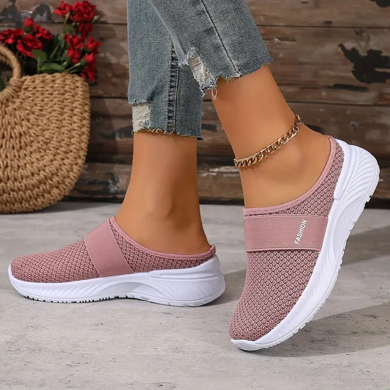 womens white slip on sneakers breathable mesh fabric pvc sole comfortable casual shoes for beach travel and everyday wear summer shoes mesh upper ladies sneakers details 7