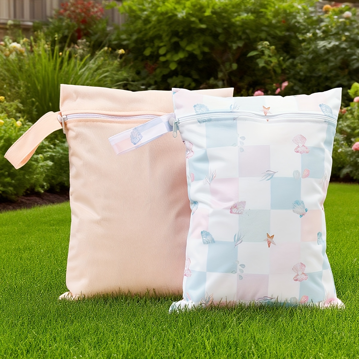 Sac De Rangement Pour Couches Et Accessoires Bébé - Tissu Coton Doux - Dimensions 36x28x8 Cm - Léger Et Portable