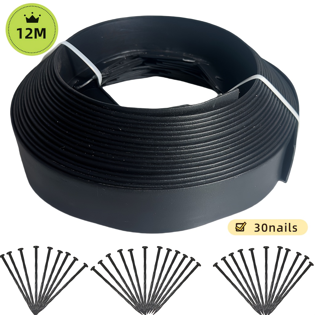 1 set pe garden edging kit with 44 feet length and width of 1 97 inches featuring durable stakes for lawn landscape flower beds   barrier strips decorative borders in yard garden houses