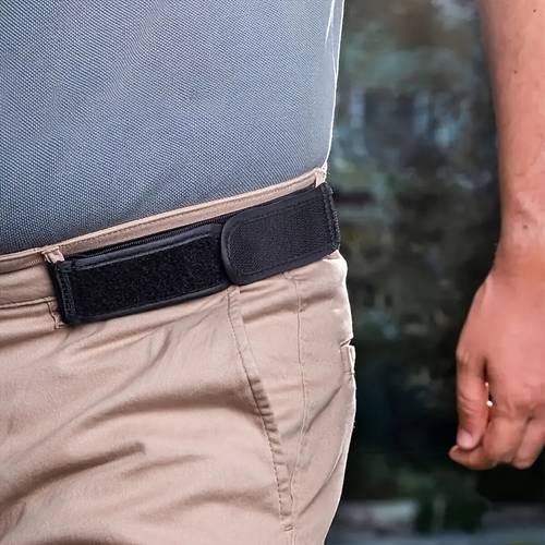 2 pack unisex elastic belt no invisible metal soft adjustable side waistband black convenient invisible adjustable pants waistband