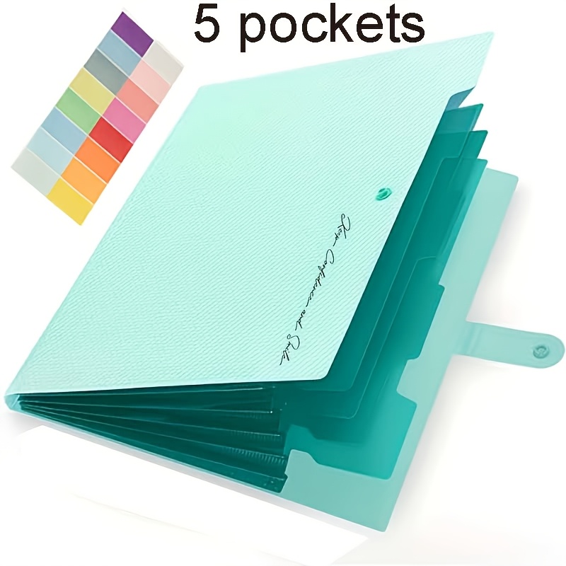 TEMU Organisateur A4 de Taille 5/8/12 avec Texture, Sac de Rangement pour Bureau, Idéal pour Matériel d'Étude Étudiants, Copies d'Examens et