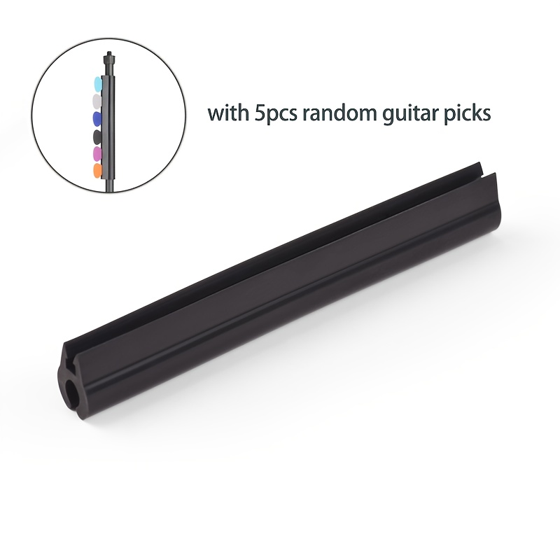 Image of Holder For Guitar Picks, Featuring A Clamp For Microphone Stands, Compatible With Pipes Of 16-19 Mm Diameter, Includes 5 Guitar Picks In Assorted Colors Or Styles