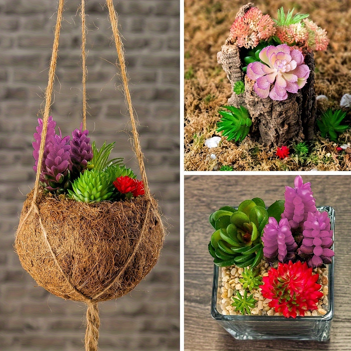 27 mini artificial succulent plants unpotted succulents - Temu