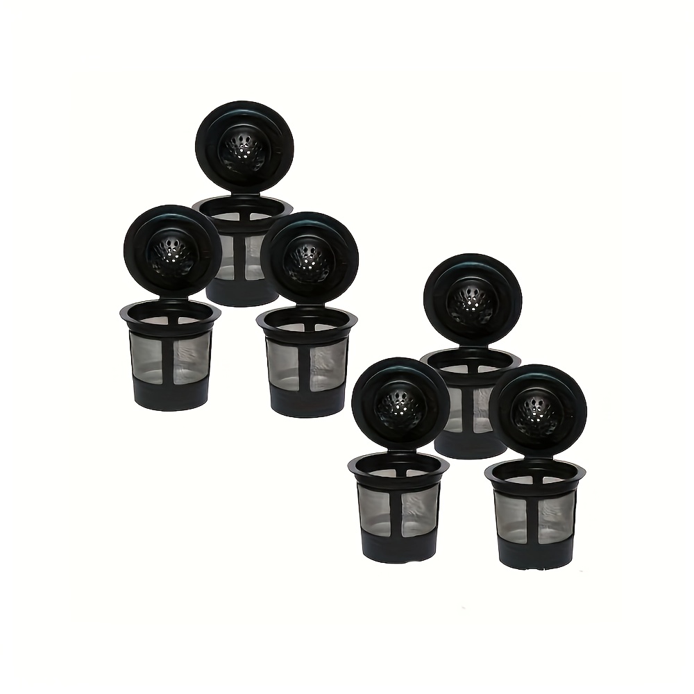 

6pcs Reusable Coffee Pods With Filters - High-quality Plastic Cups For