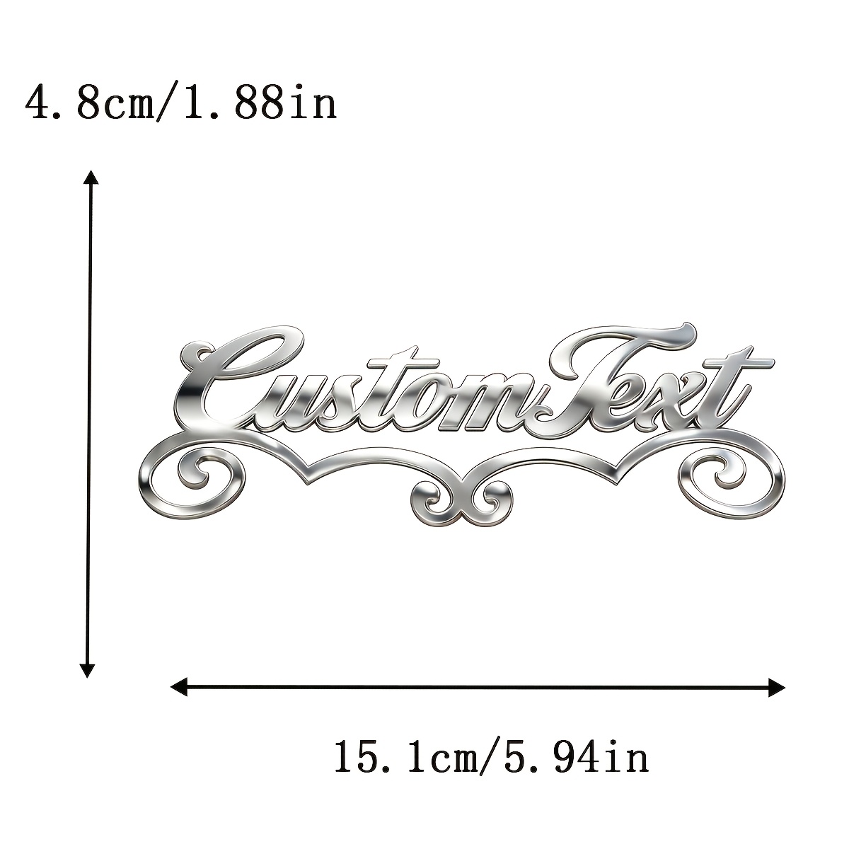 TEMU Customize A Personalized Car Emblem - Heavy-duty Stainless Steel, Suitable For All Vehicles, Durable And Weather-resistant Exterior Car