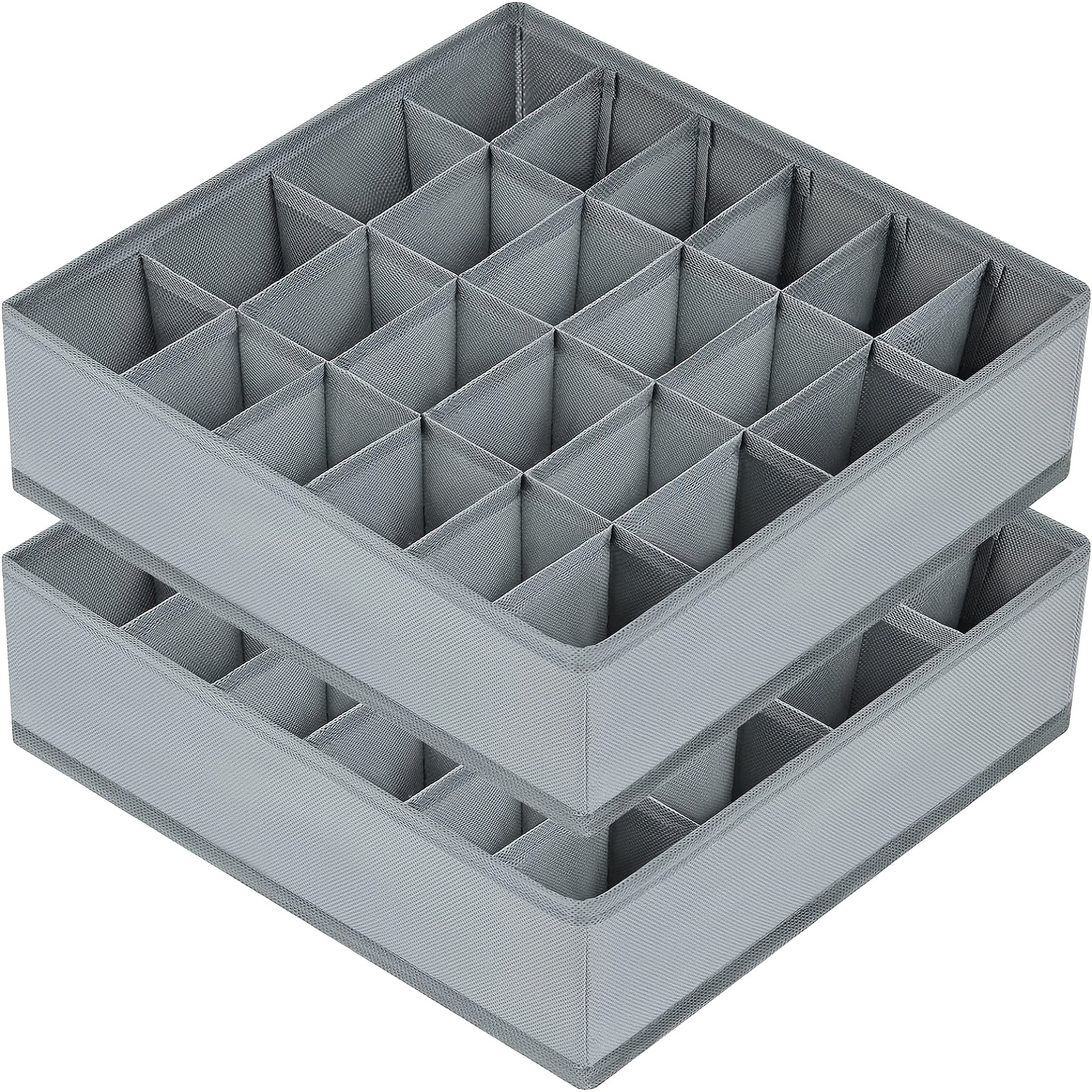 2 pack 48 compartment fabric socks underwear organizers durable zipper foldable closet storage box for socks underwear ties ideal for bedroom home decor closet organization modern organizer durable zipper closure sock organizer underwear organizer drawer organizer