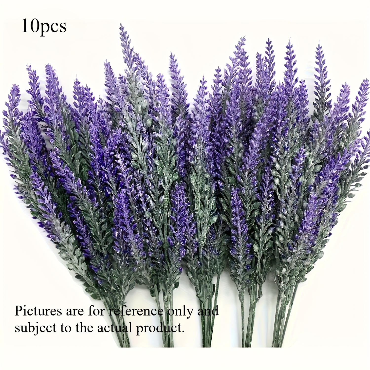 5/10pcs 14.2inch Artificial Lavender Bouquet, Purple Plastic Fake Flower Decor For Wedding, Kitchen Table Centerpiece, Diy, Winter Christmas, Decoration