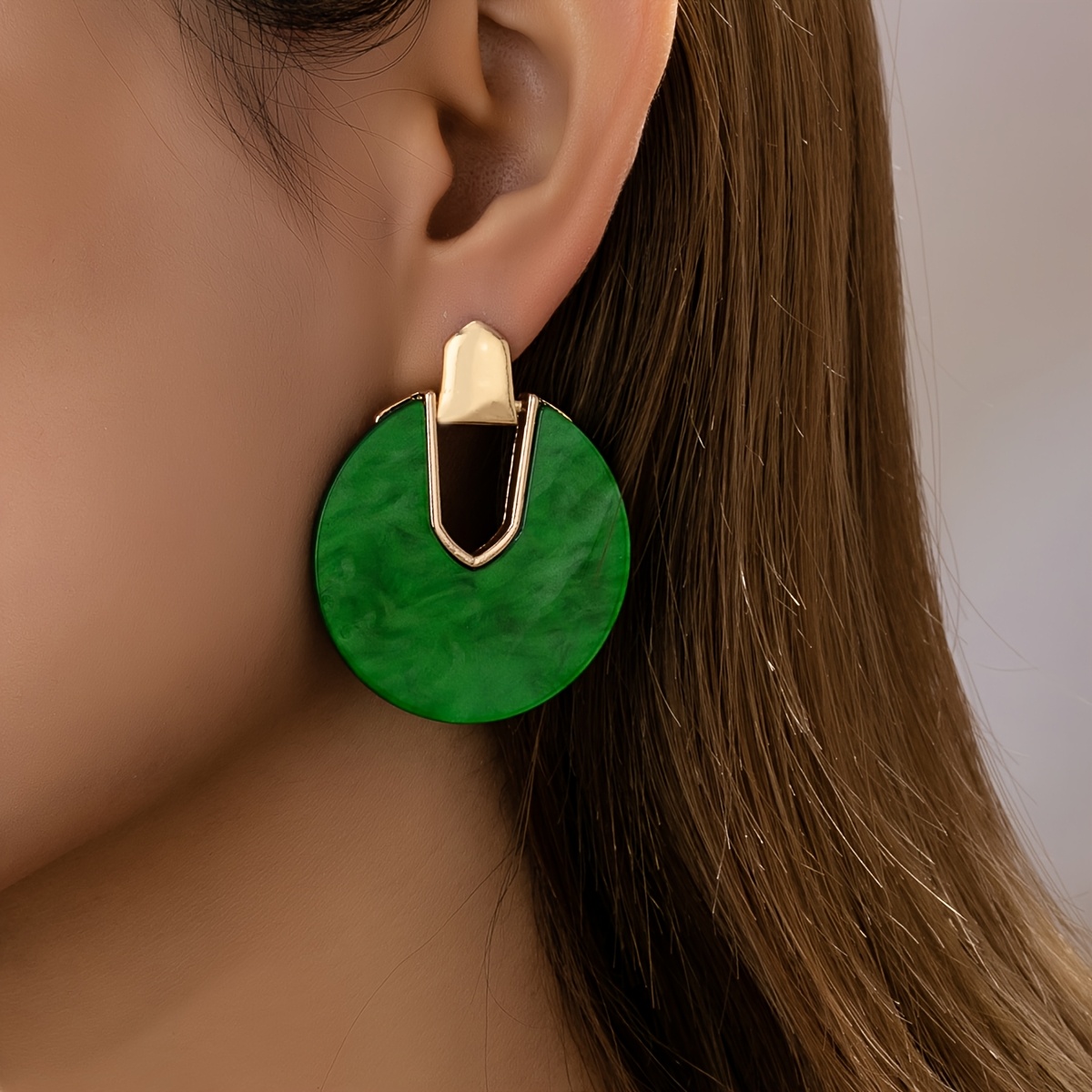 Women's Unique Geometric Acetate Drop Earrings