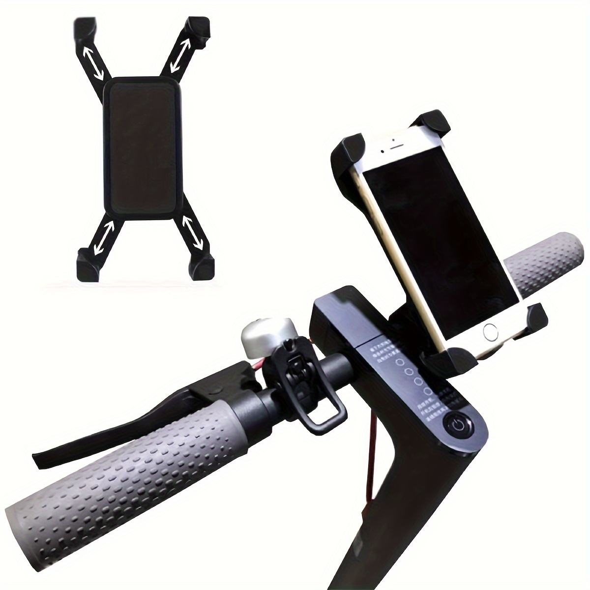 

1pc Support de Téléphone Ajustable pour Scooters Électriques & Vélos - Porte-Clip Sécurisé pour iPhone, & Autres Smartphones, Installation Facile, Noir, Support de Téléphone pour Vélo