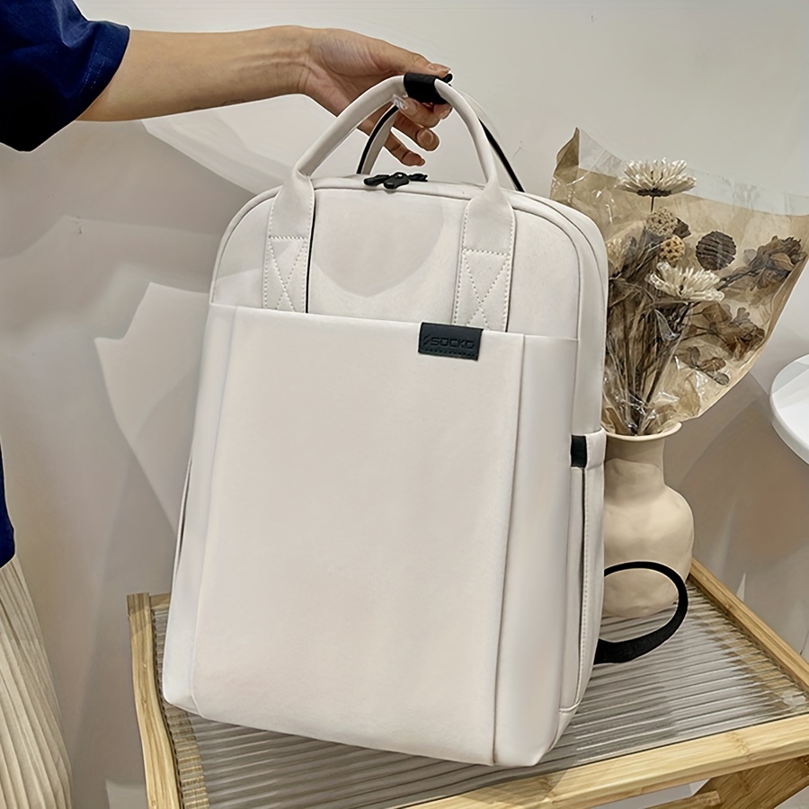 Image of 15.6 Inch Laptop Backpack With Retractable Handle And Adjustable Shoulder Straps - Stylish And Lightweight For Travel And Work
