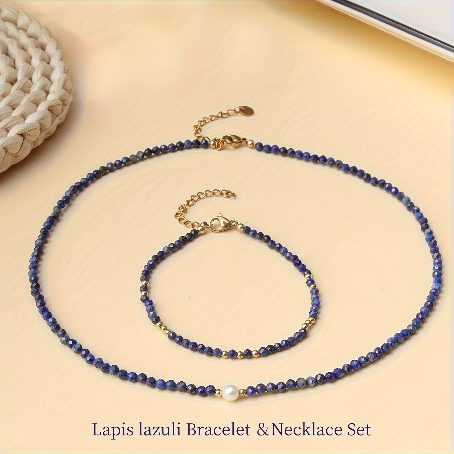 Image of 2pcs 3mm Hand-beaded Autumn And Necklace For Women, Perfect Jewelry For Daily Gifts