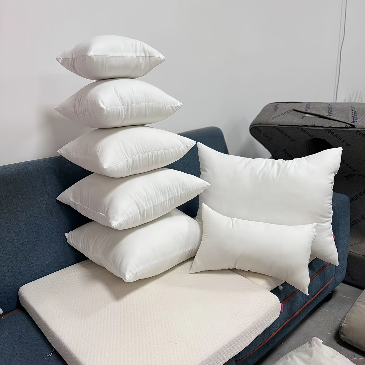 

2pcs White Throw Pillow Insert, Sofa Cushion Pillow Core, For Living Room Sofa Bed Home Decor