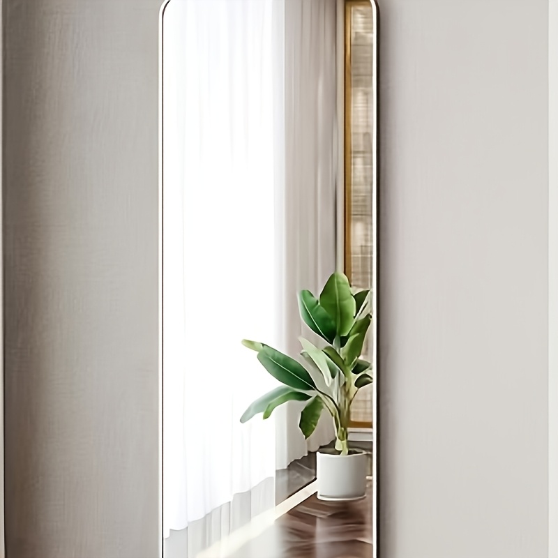 Sticker (Non-Glass) No-Drill Adhesive Full-Length Yoga Mirror! Removable Frameless Full-Length Mirror with Strong Suction, Self-Adhesive Shatter-Resistant Mirror Surface, Space-Saving And Easy Installation, Precise Posture Correction