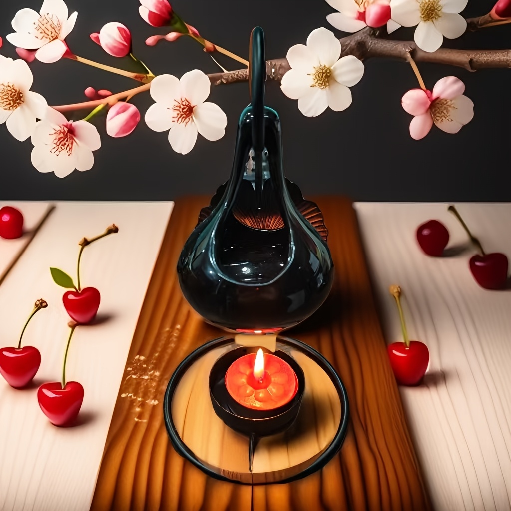 Creative Hook Ceramic Furnace Water Drop Essential Oil Furnace Kiln Change Blue Color Random (high Temperature Kiln Change, Each Batch Of )
