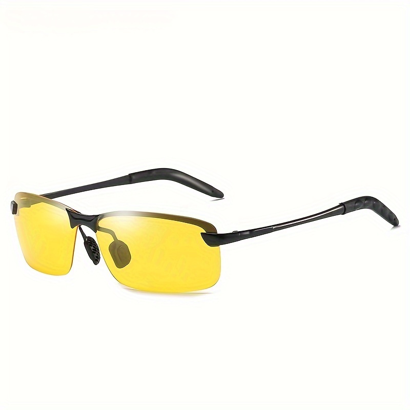 Night Vision Yellow Lens Driving Polarized Sunglasses For Men