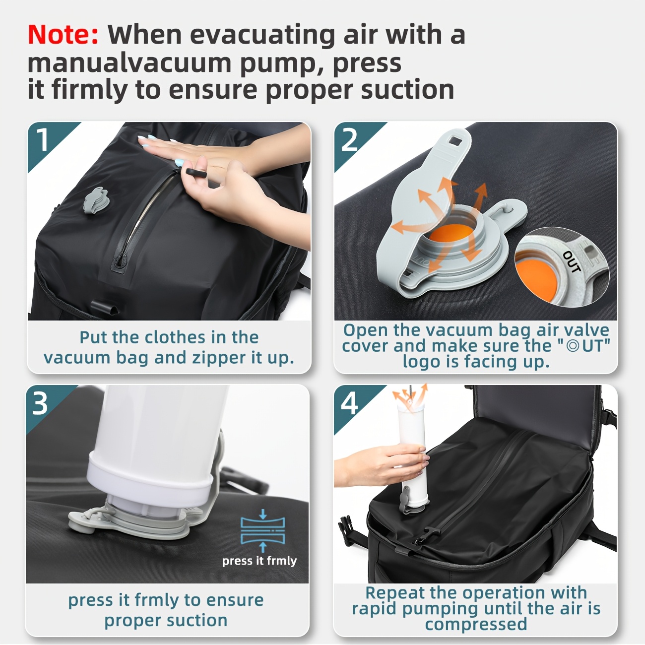 vacuum compression travel backpack free air pump airline - Temu Hungary